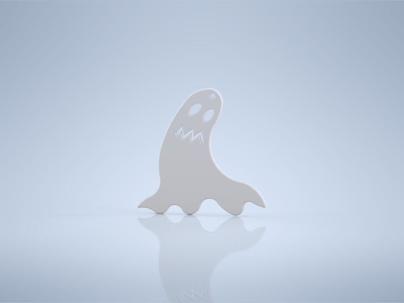 Halloween ghost pendant (easy to print)