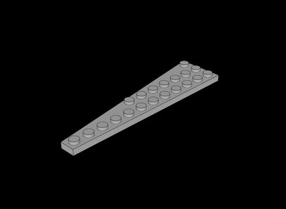 Lego Compatible (47398.dat) Wing  3 x 12 Right