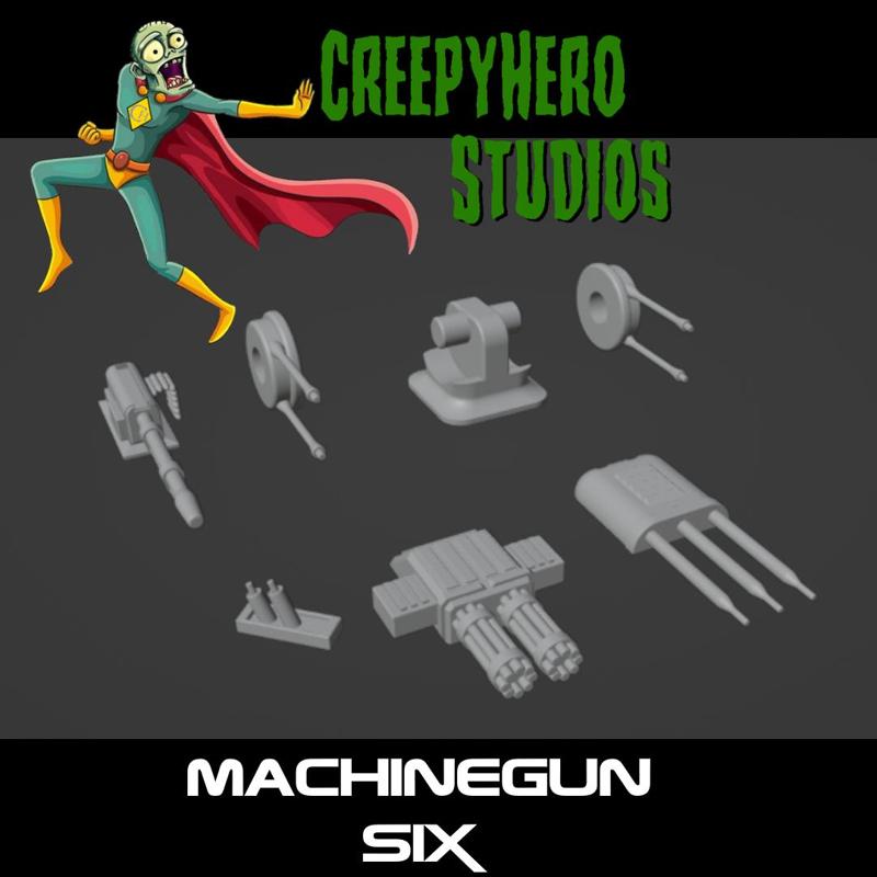 Gaslands Machinegun Six Set