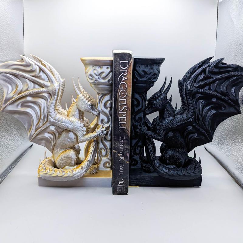 Dragon Bookends, Shelf Decor