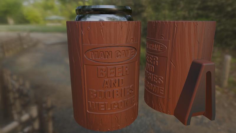 Mancave Boobies and Beer Welcome Can Holder