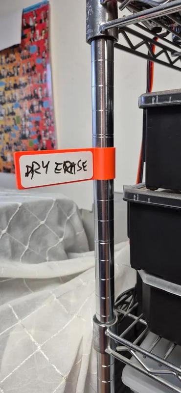 Wire shelving label holder   