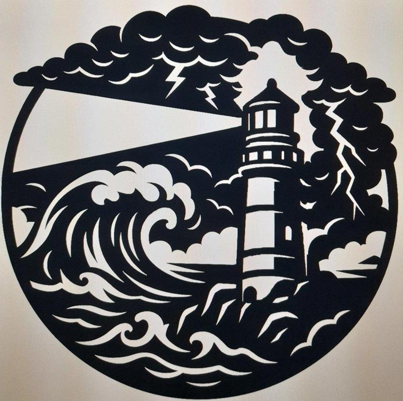 Lighthouse in a Storm – 2D Wall Art