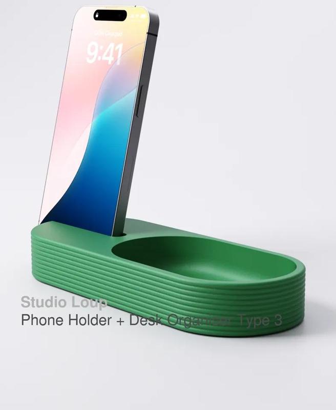 Phone Holder + Desk Organiser Type 3   