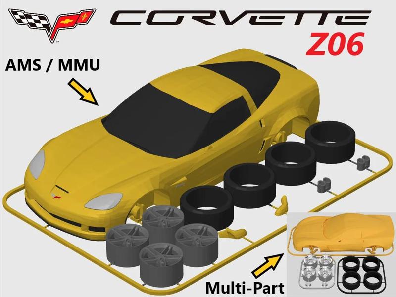 Chevrolet Corvette Z06 (C6) Kit Card (1:24 scale)   