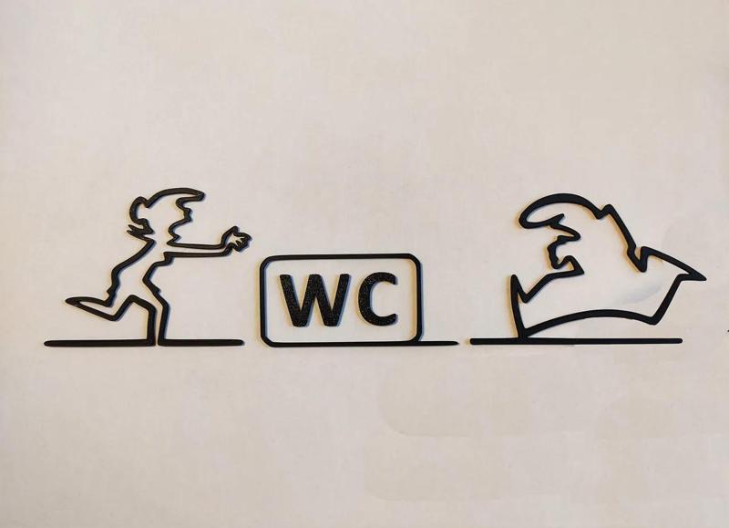 WC door hanger from the iconic cartoon "La Linea" Balum Balum.   