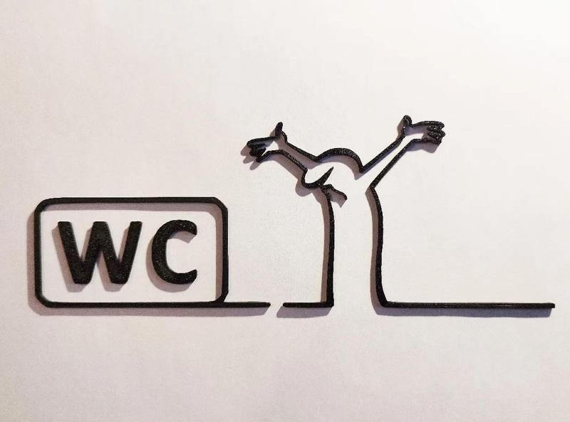 WC door hanger from the iconic cartoon "La Linea" Balum Balum.   