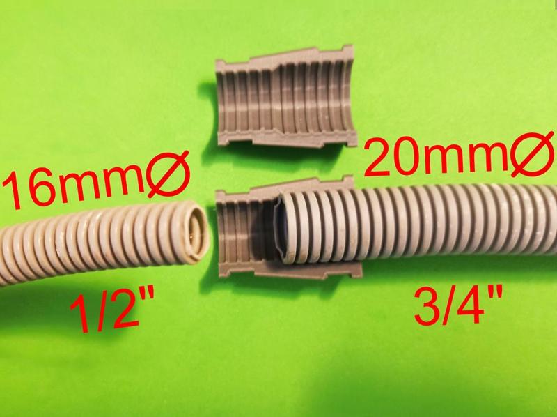  Electric duct junction reducer  ICTA (3/4" to 1/2") 20mm to 16mm