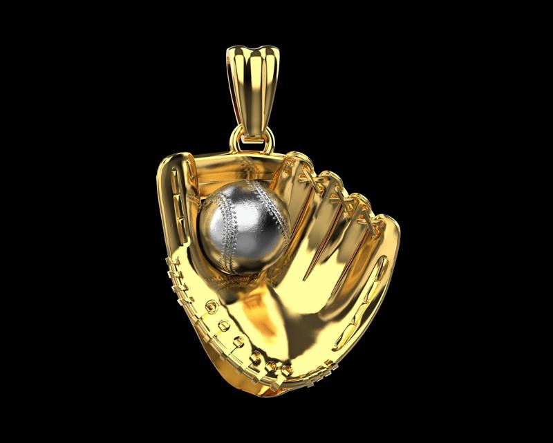 Baseball Glove and Ball Pendant N132