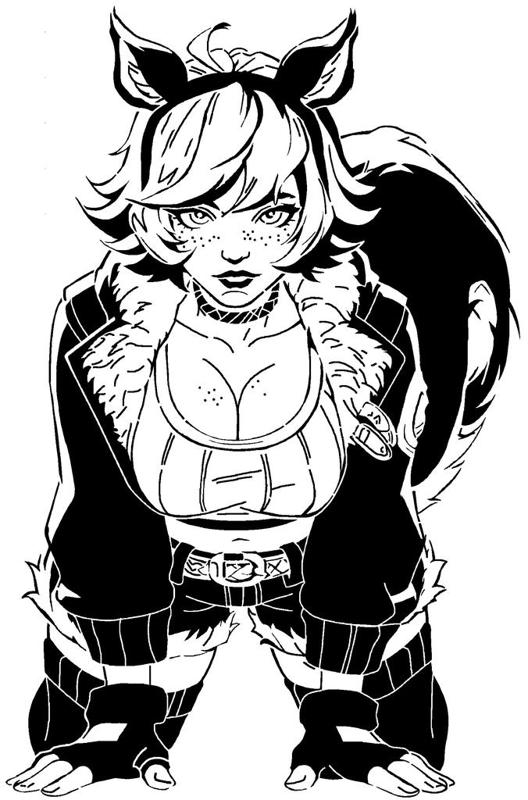 Doreen Green Squirrel Girl stencil 2