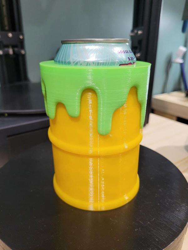 Dripping Waste Drum Beer Koozie