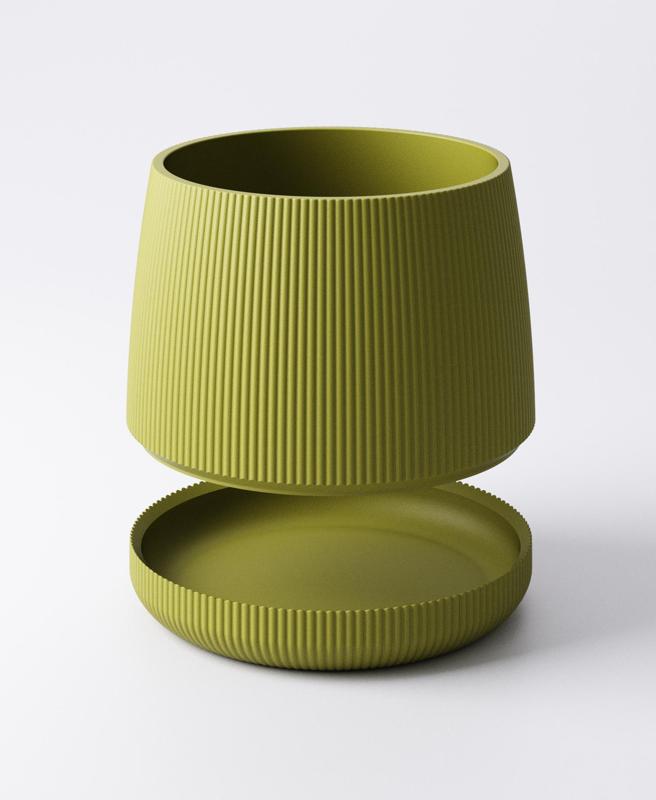 Ridged Planter with Drip Tray