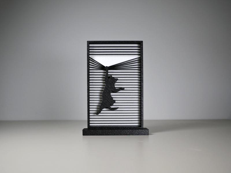 Hanging Cat Ornament Solid Print