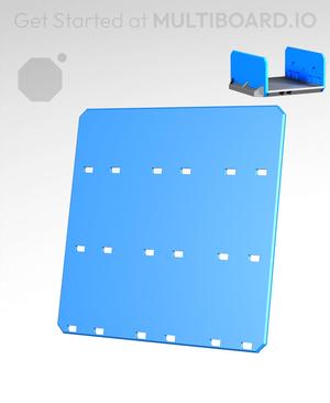 3x3H - Full Holes - Multibin Drawer Faceplate
