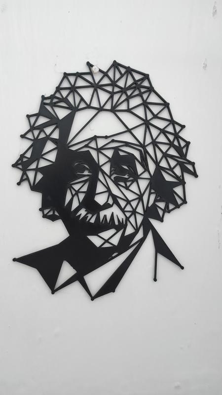 Albert Einstein - wall geometric decoration - AI generated