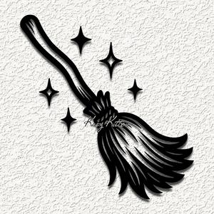 witches broom halloween wall art home decor