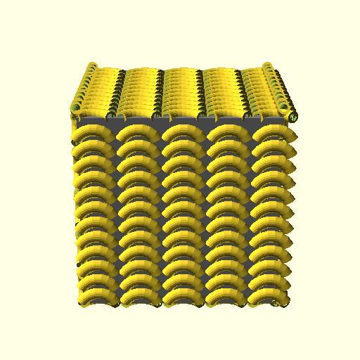 Cube orné de nouilles