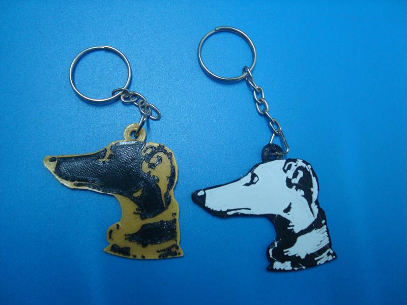Llavero cabeza galgo / Keychain greyhaund head