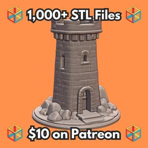 Fairy Garden Fortress Tower with Stone Base Decoration MineeForm FDM 3D Print STL File