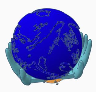 Hands globe