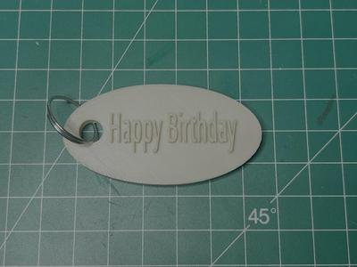 happy birthday keychain