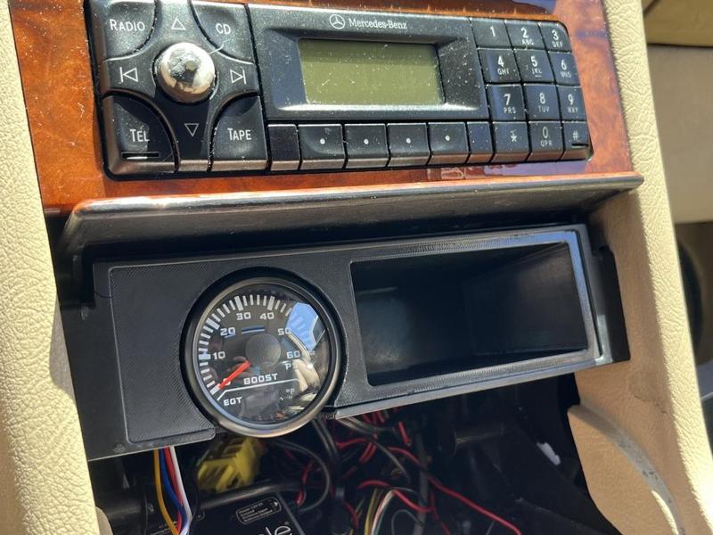 52mm gauge pod for w210 e300 center console cubby. 