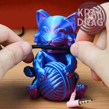 Cute Cat: Mouse Bungee And Cable Holder