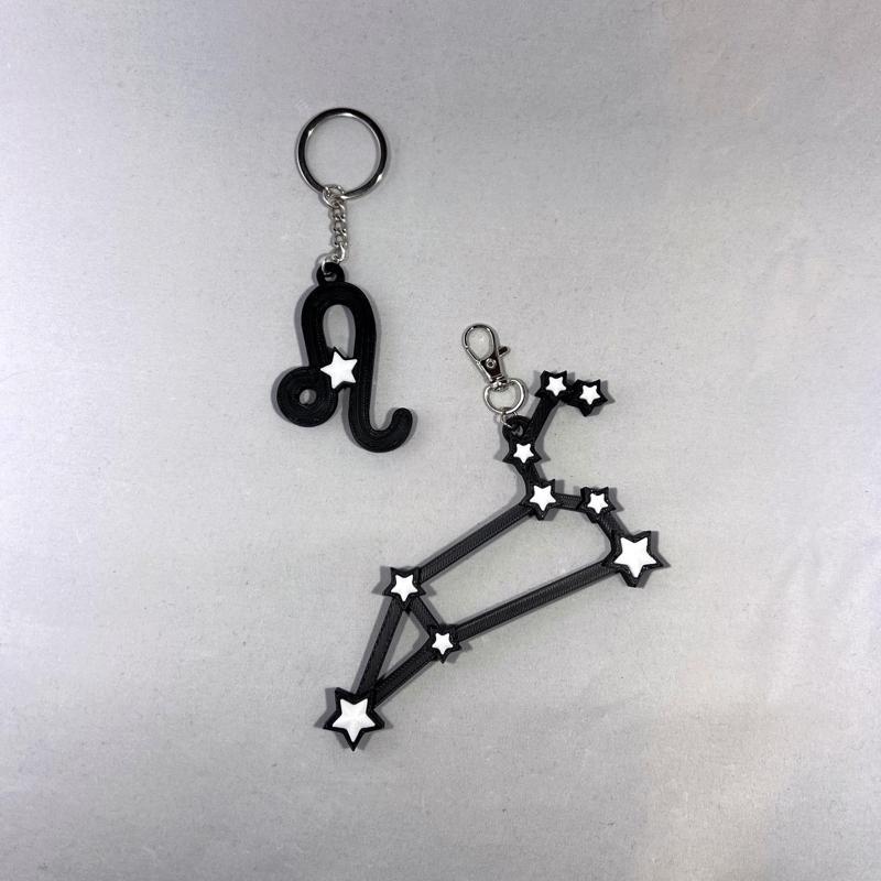 Leo Constellation and Zodiac Symbol Keychain Bundle - 3D Printable STL Files - NO AMS - COMMERCIAL L