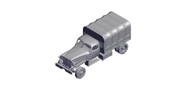 1/87 Scale Chevrolet G7100 4x4 Truck Covered.stl