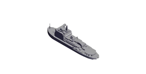 1/1250 Scale Russian Arktika Project 22220 Icebreaker.stl