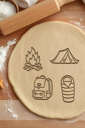 Camp Set Cookie Cutter, Biscuit Cutter