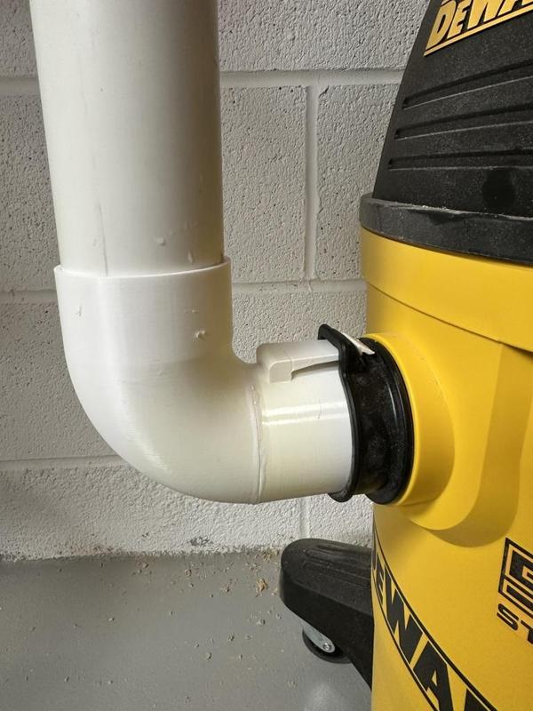 DeWalt Stealthsonic Shopvac Elbow Adapter to 2" SCH40 PVC