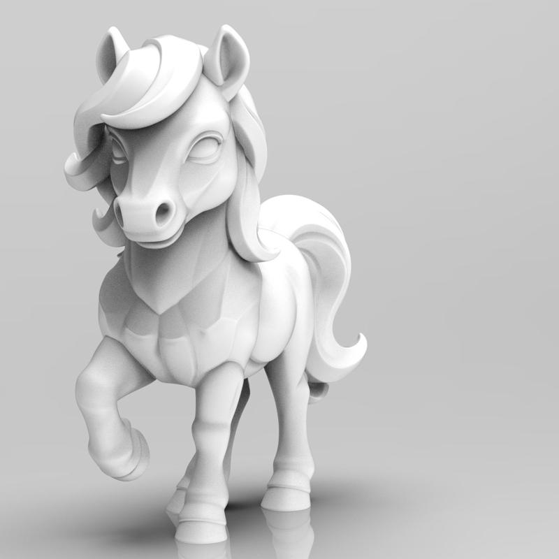 Elegant Fantasy Pony minimalist sculpture