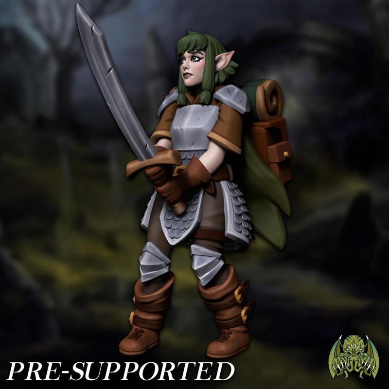 Elfie The Adventurer [PRE-SUPPORTED] Female Scared Elf