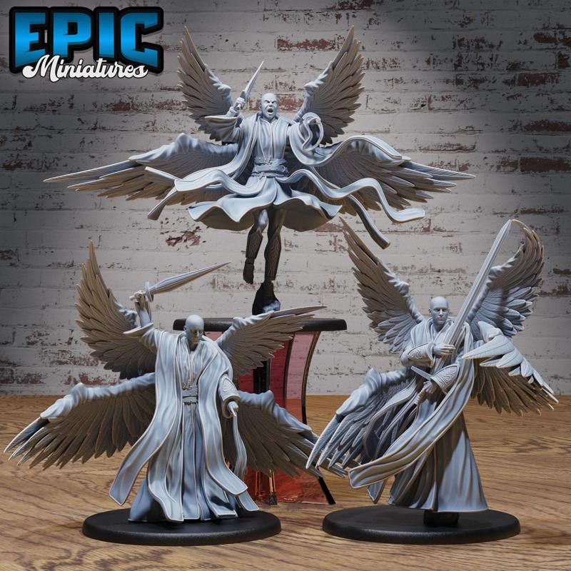 Planetar Angel Set / Angelic Soldier / Holy Warrior / Heavenly High Guardian / Magical Power Fighter / Winged Cloud Celestial / Divine Proxy