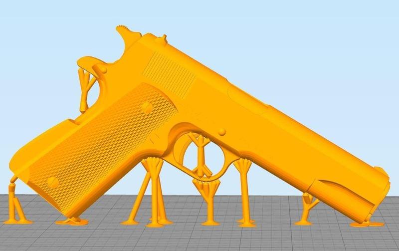 Colt 1911 Firearm With Support Remix