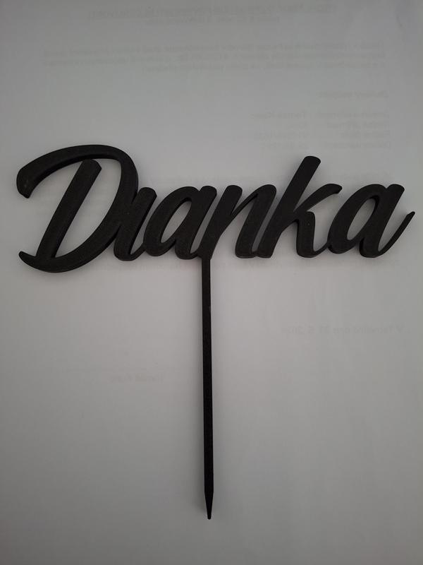 Cake name decoration "Dianka"