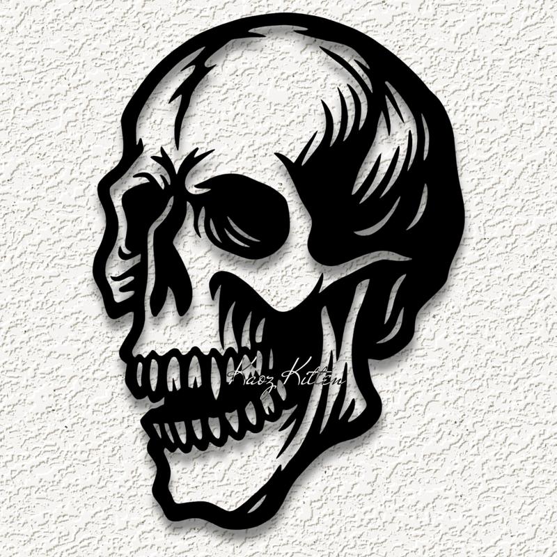 creepy haunted skull wall art home decor