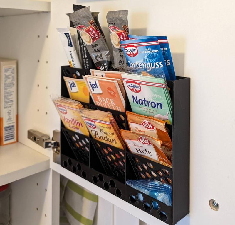 Baking pouch ingredients kitchen shelf organizer 