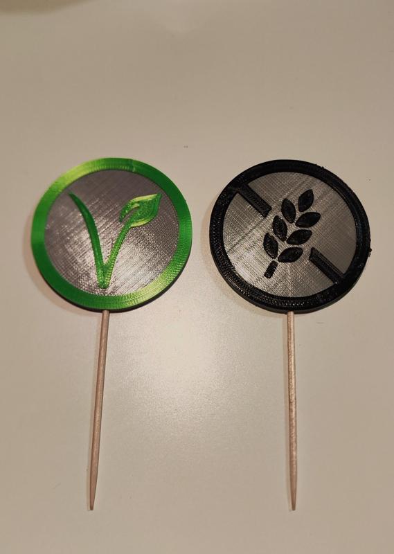 vegan & glutenfree signs (toothpick)