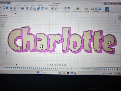 Namenslampe Charlotte, LED