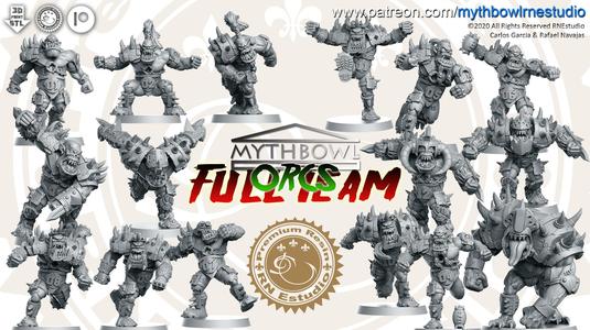 Orc Team 16 miniatures Fantasy Football 32mm