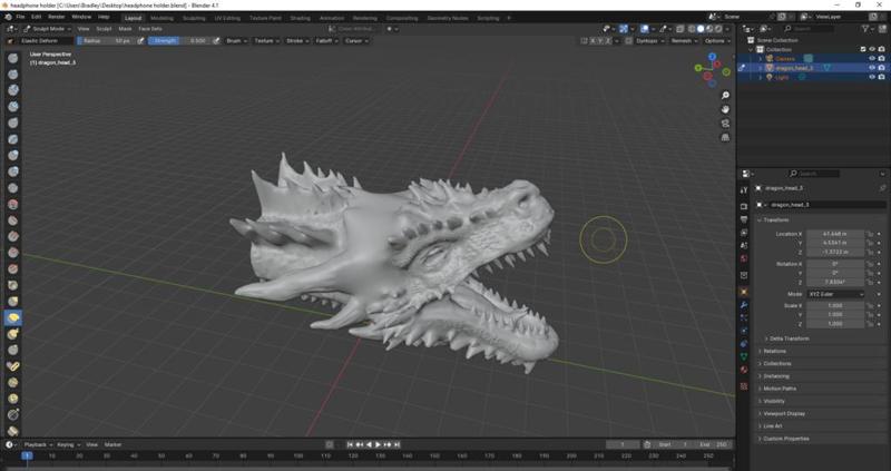 dragon headphone holder