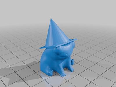 fred the frog but with a traffic cone