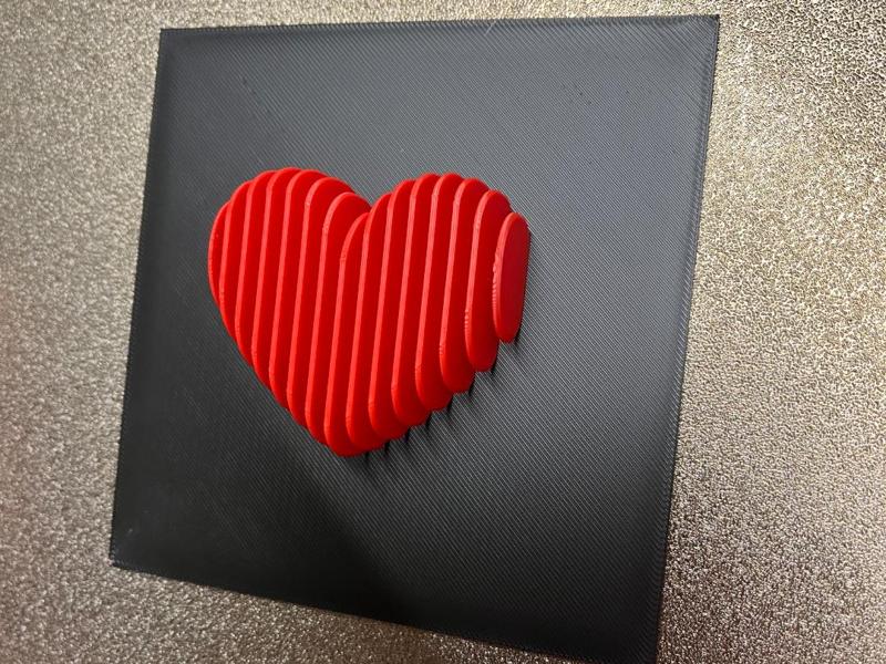 layered sculpture heart