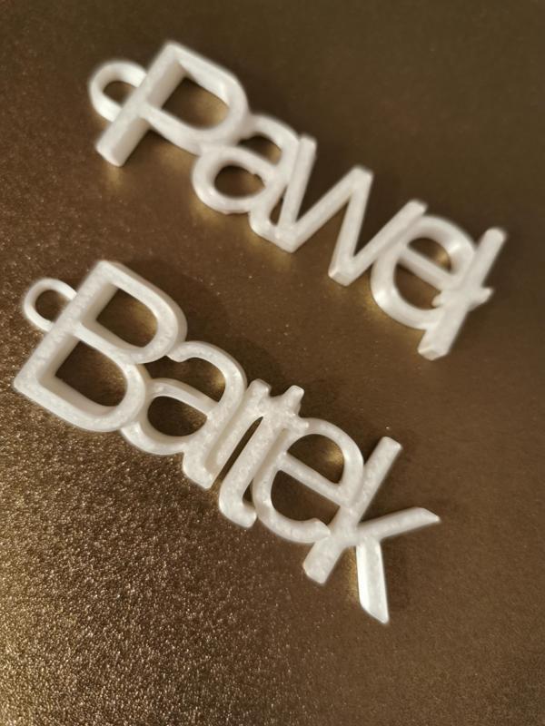 Name Keychain Keyring / Imienny brelok