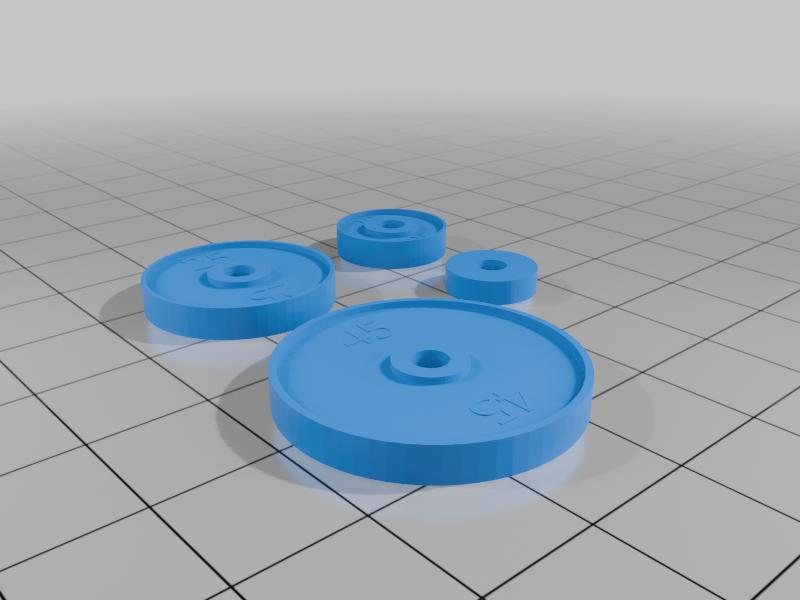 dummy 13 weights 1/8" bar