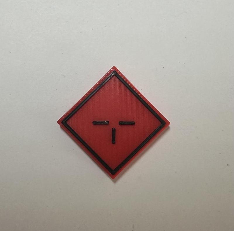 Militärisches Symbol Scharfschütze Rot (ohne Einheitsgröße)