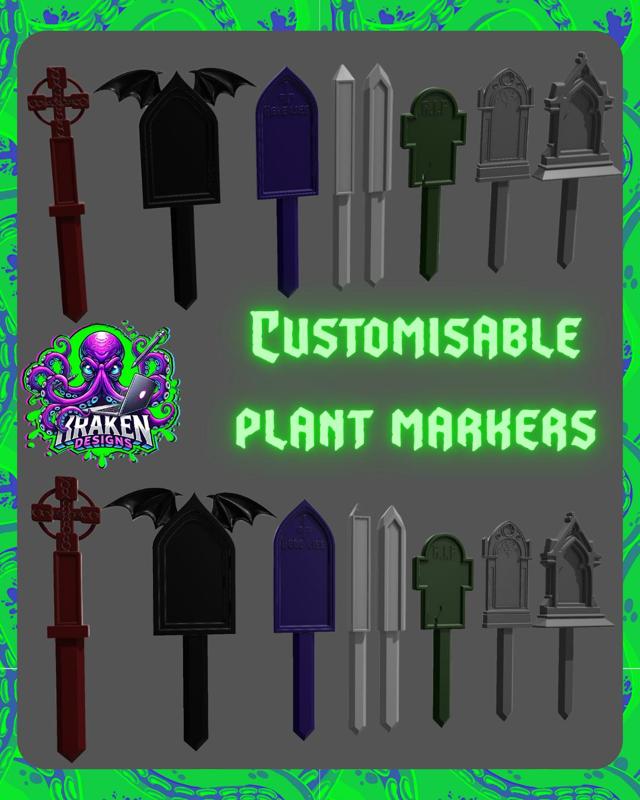 Customisable Plant Grave Markers
