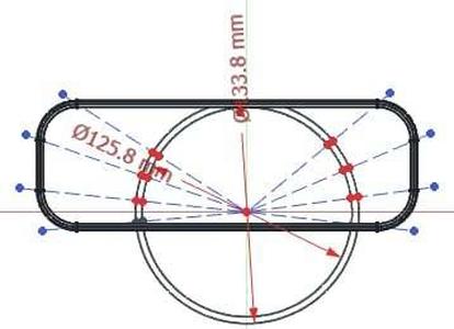 Circular to rectangular adapter for HVAC duct